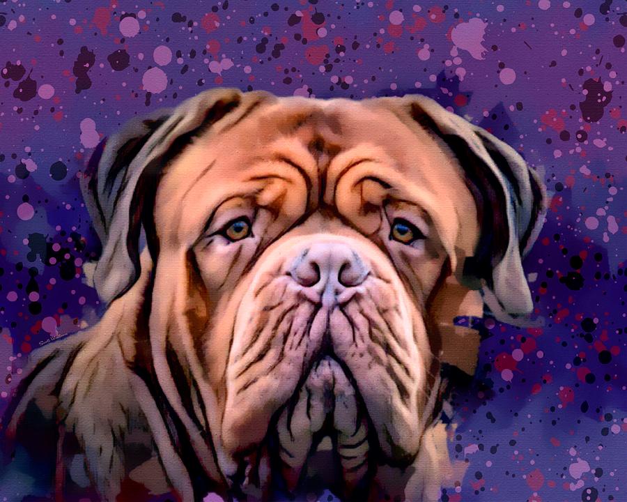 A Colorful Conti Bulldog Painting Digital Art by Scott Wallace Digital Designs