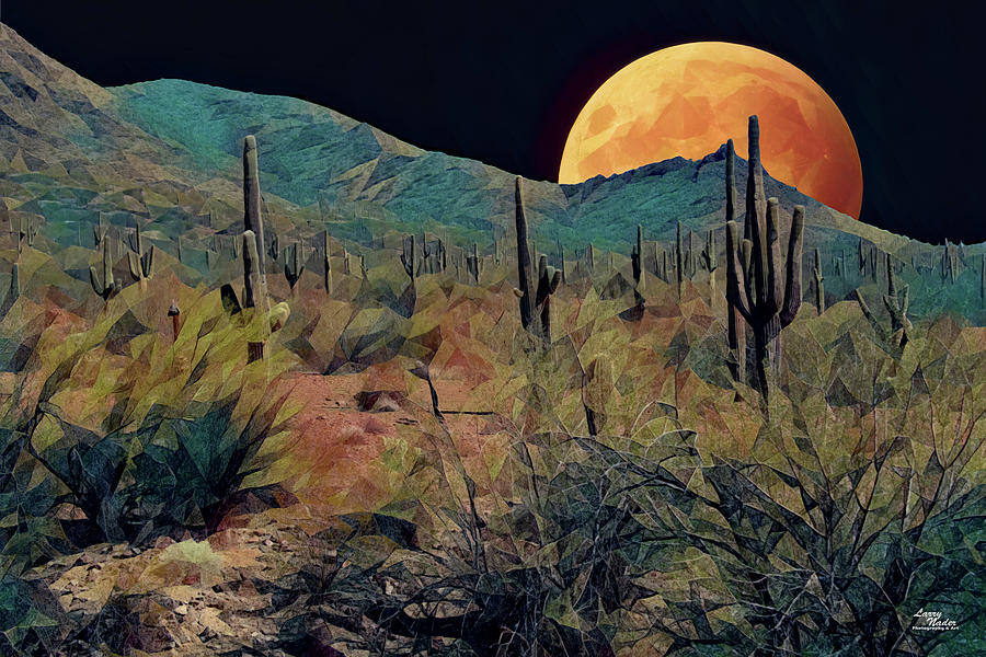 A Colorful Desert Night Digital Art by Larry Nader