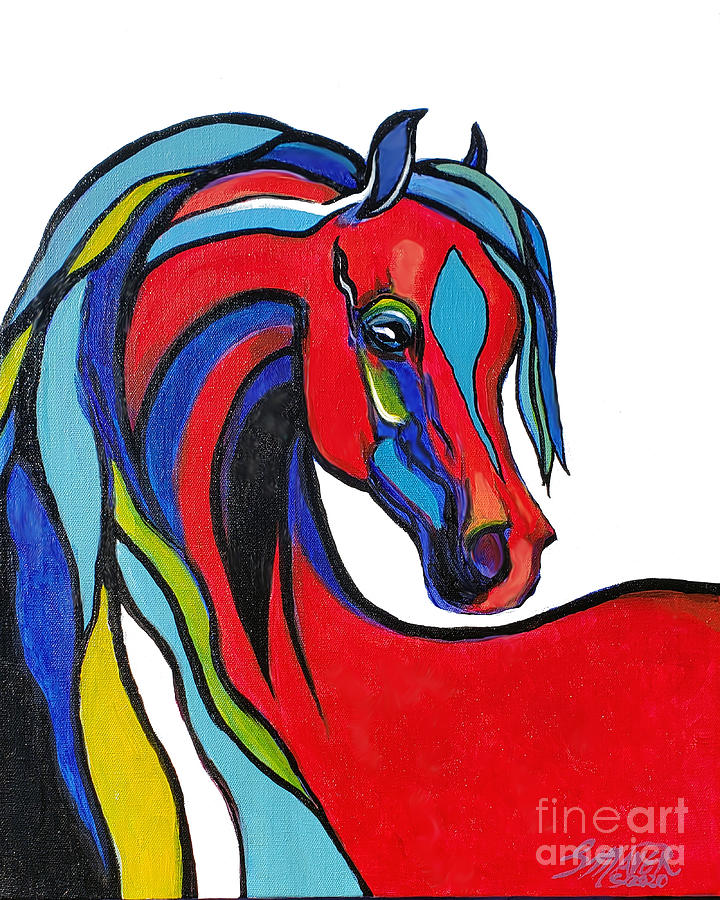 A Colorful Horse Painting by Stacey Mayer
