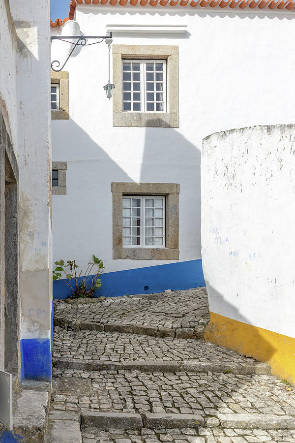 A Colorful Lane in Obidos Photograph by W Chris Fooshee