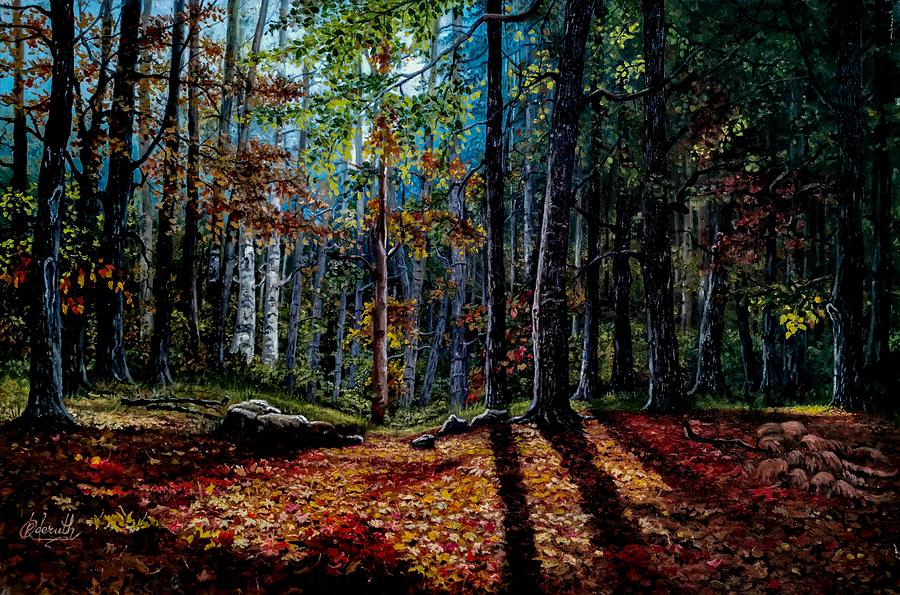 A colourful carpet of Autumn Painting by Raouf Oderuth