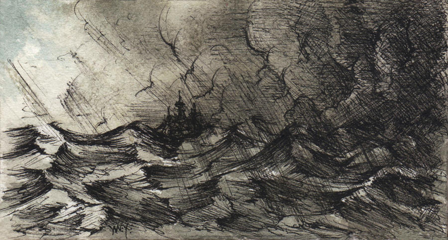 A Coming Storm Drawing by William Russell Nowicki