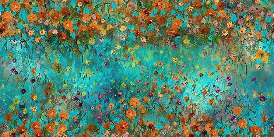 A Coral Garden in Monets Style Digital Art by Caito Junqueira