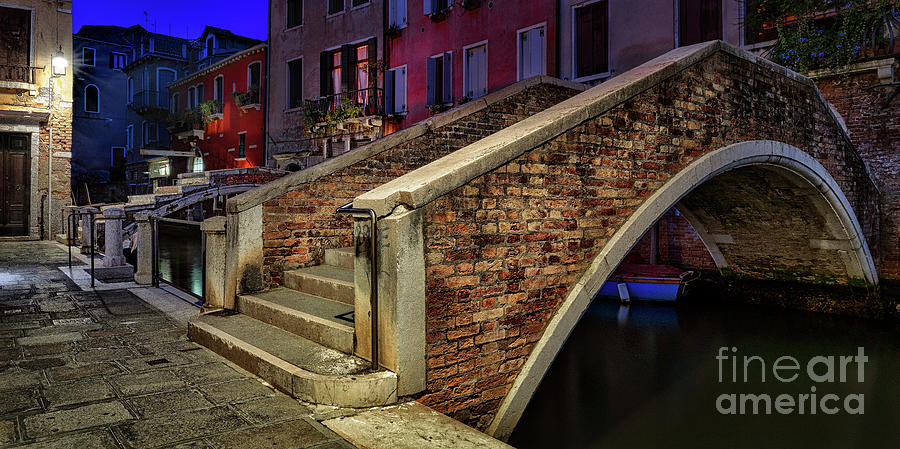 A corner of Venice at night Photograph by The P