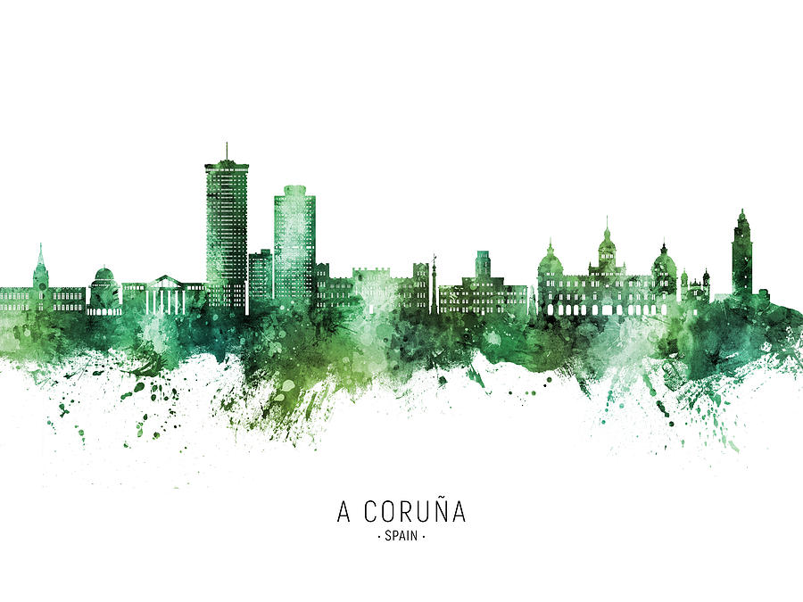 A Coruna Spain Skyline #73 Digital Art by Michael Tompsett