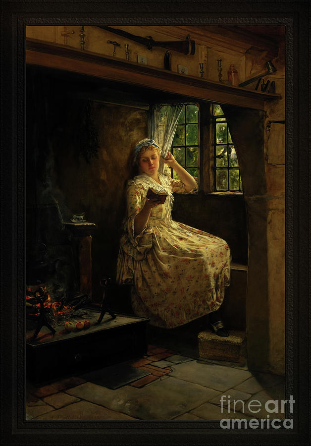 A Cosey Corner by Frank Millet	 Classical Art Reproduction Painting by Rolando Burbon