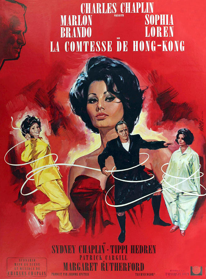 A Countess From Hong Kong, 1967 - art by Jean Mascii Mixed Media by Movie World Posters