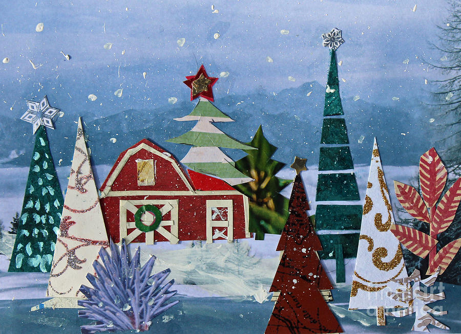 A Country Christmas Mixed Media by Li Newton