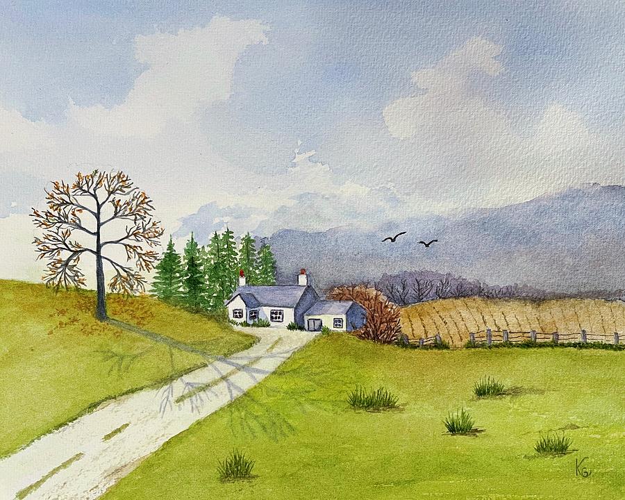A Country Scene Painting by Kirsten Giving
