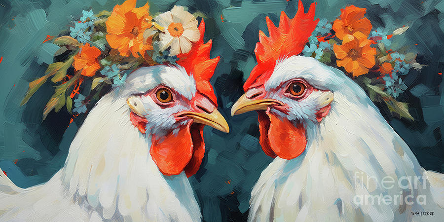 A Couple Of Lovely Ladies Painting by Tina LeCour