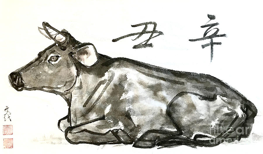 A Cow Painting by Fumiyo Yoshikawa