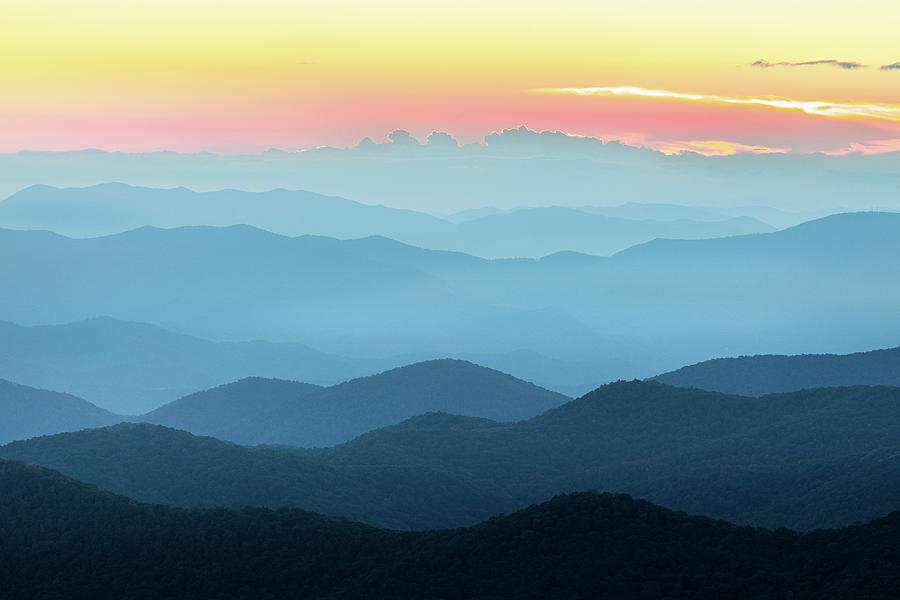 A Cowee Mountains View Blue Ridge Parkway North Carolina Photograph by Jordan Hill