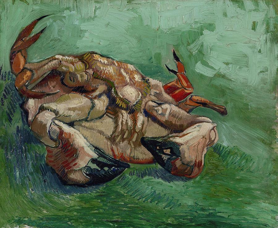 Vincent Van Gogh Painting - A Crab on its Back by Vincent van Gogh