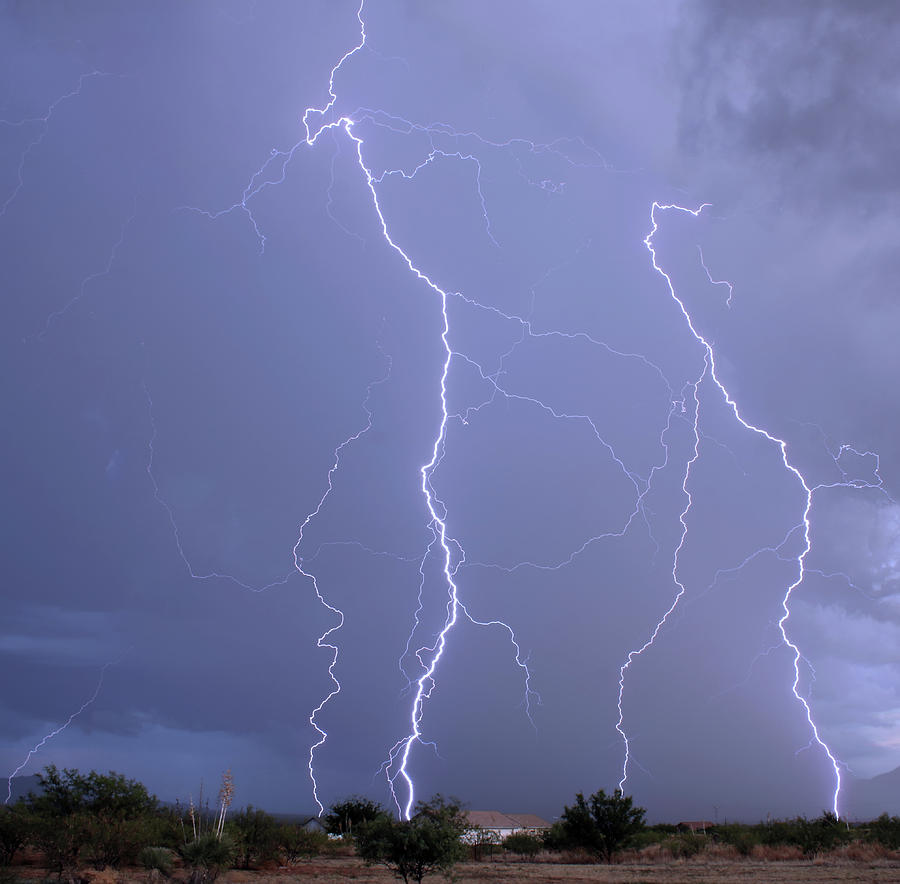 A Crazy Lightning Storm, Palominas, Az, Usa Photograph By Derrick Neill 