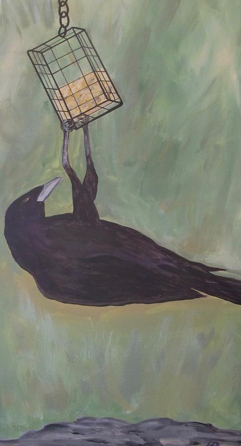 A-crow-batics Painting by Lorraine Centrella
