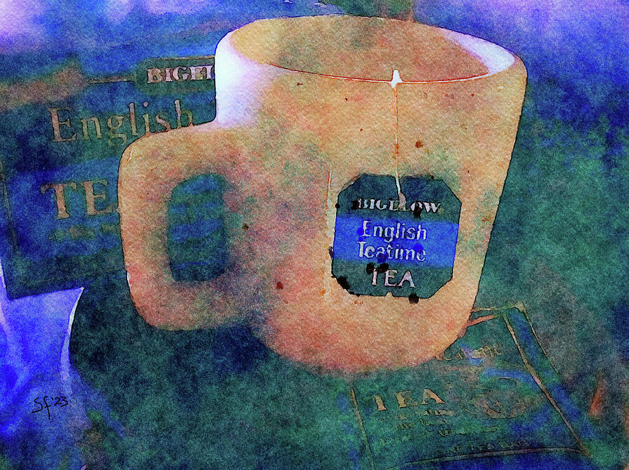 A Cup of English Tea  Digital Art by Shelli Fitzpatrick