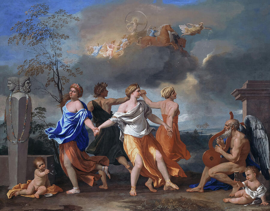 Nicolas Poussin Painting - A Dance to the Music of Time by Nicolas Poussin by The Luxury Art Collection