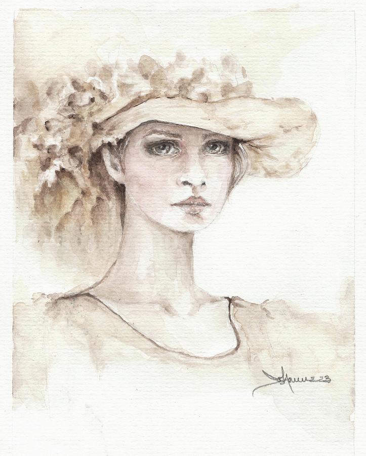 Portrait Painting - A Day at the Races by Johanne Strong
