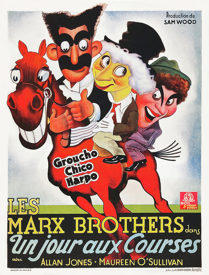 Day Mixed Media - A Day at the Races, with the Marx Brothers, 1935 by Stars on Art Day Mixed Media - A Day at the Races, with the Marx Brothers, 1935 by Stars on Art