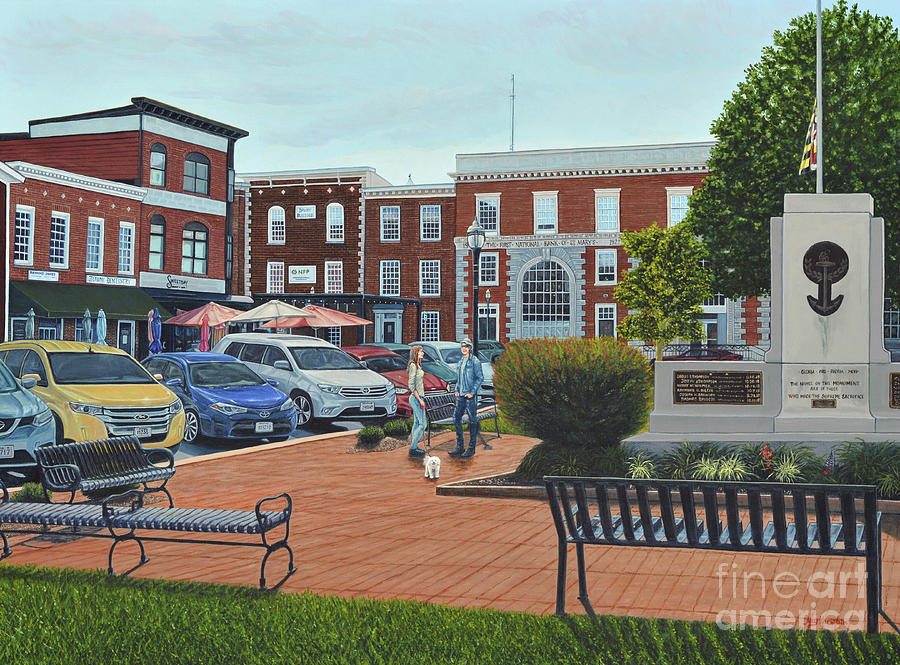 A Day At The Town Square Painting