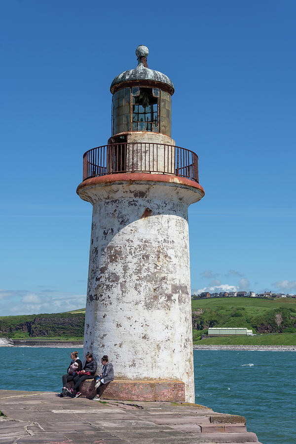 A day at Whitehaven Lighthouse Photograph by Steev Stamford