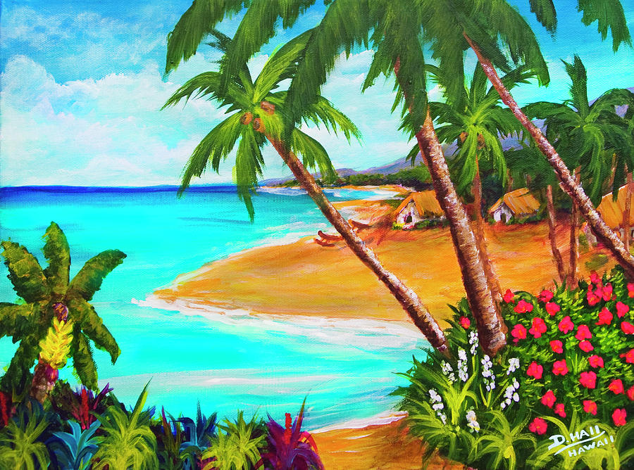 A day in Paradise Hawaii #359 Painting by Donald K Hall - Fine Art America