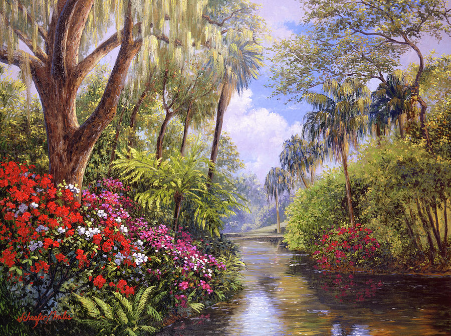 A Day in Paradise Painting by Kevin Wendy Schaefer Miles