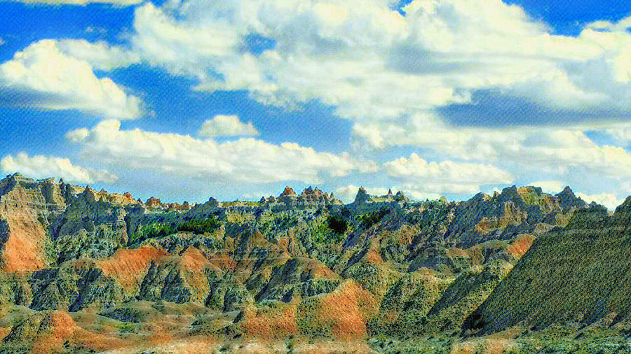A Day in the Badlands National Park  Digital Art by Ally White