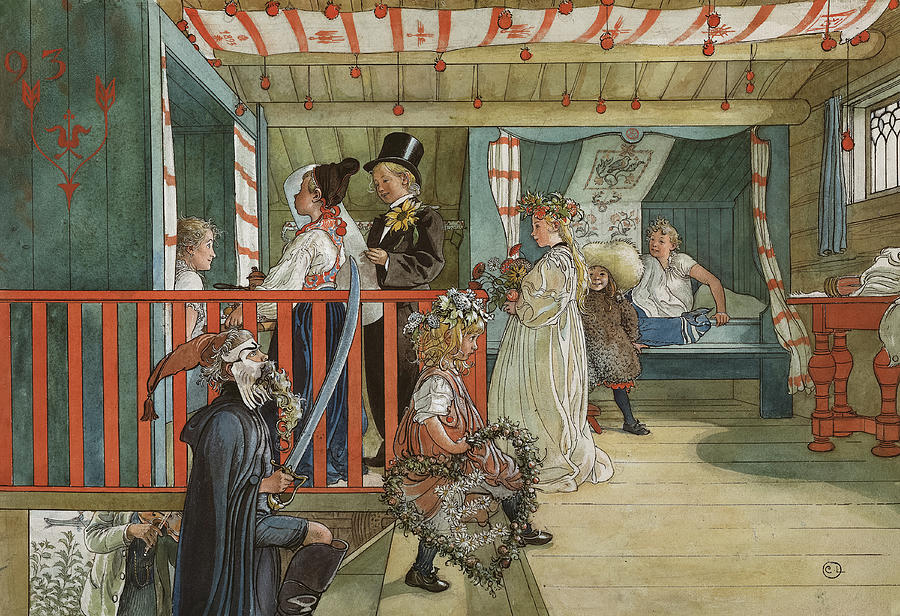 A Day of Celebration, 1895 Painting by Carl Larsson