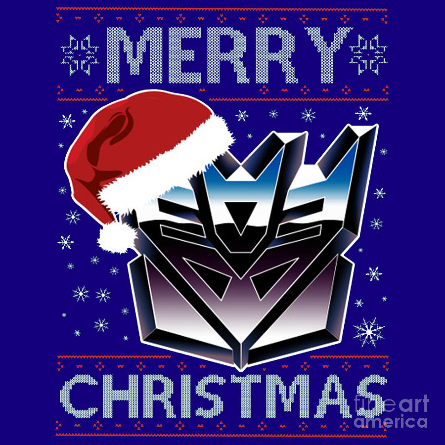 A Decepticon Merry Christmas Transformers Digital Art by Jan H Granillo