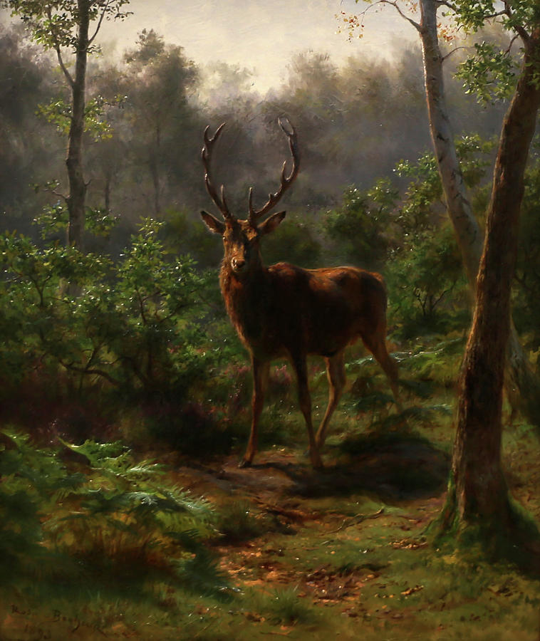 A Deer Painting by Rosa Bonheur