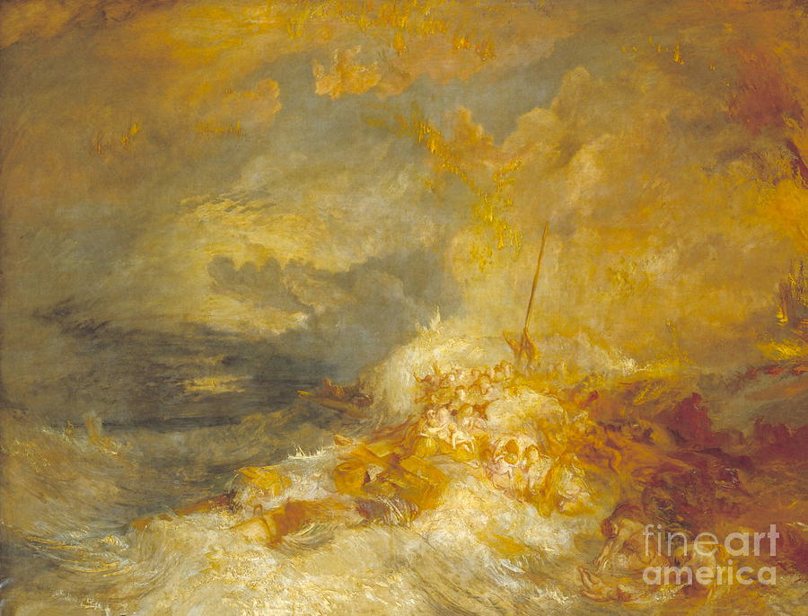 A Disaster at Sea Painting by William Turner