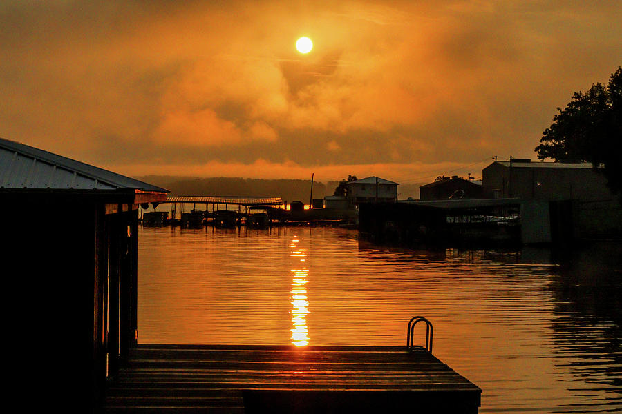 A Dock Top Sunrise Photograph by Ed Williams