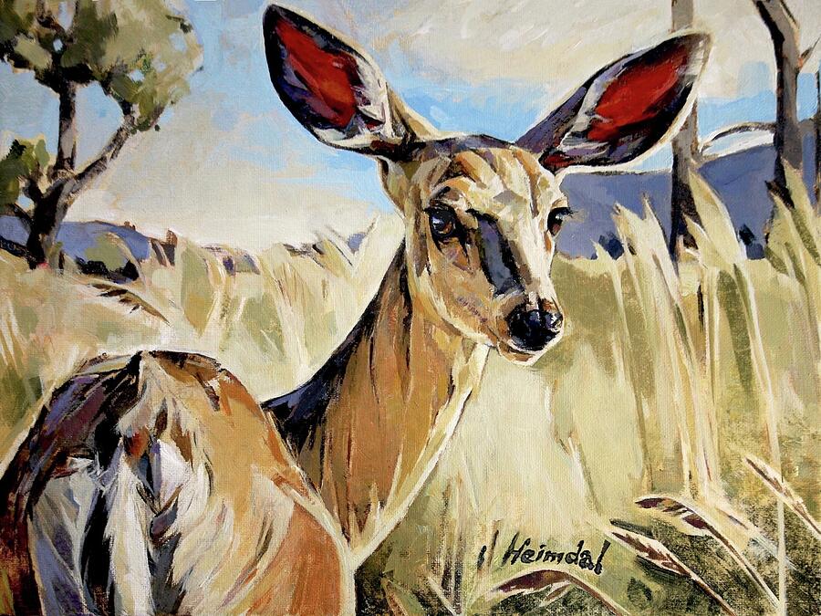 A Doe, a Deer Painting by Tim Heimdal