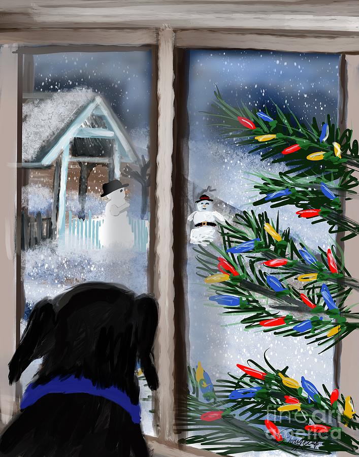 A Dogs Christmas Wonderland Digital Art by Doug Gist