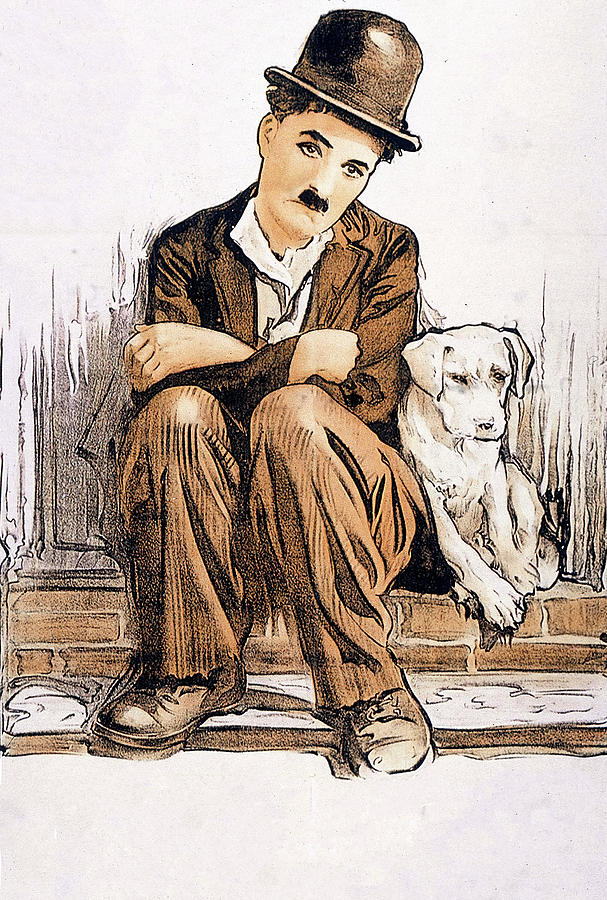 A Dogs Life poster 1918, movie poster base art Painting by Movie World Posters