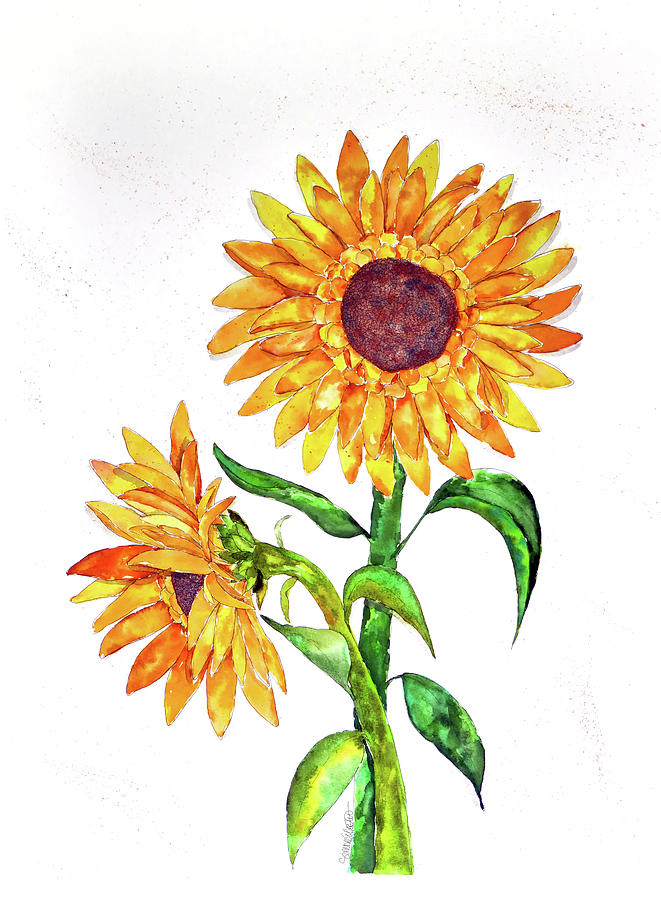 Sunflower Painting - A Dose of Happiness by Simone Hester