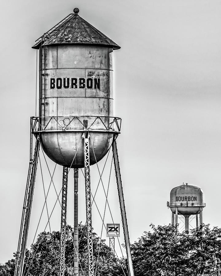 A Double Shot Of Bourbon in Black and White Photograph by Gregory Ballos