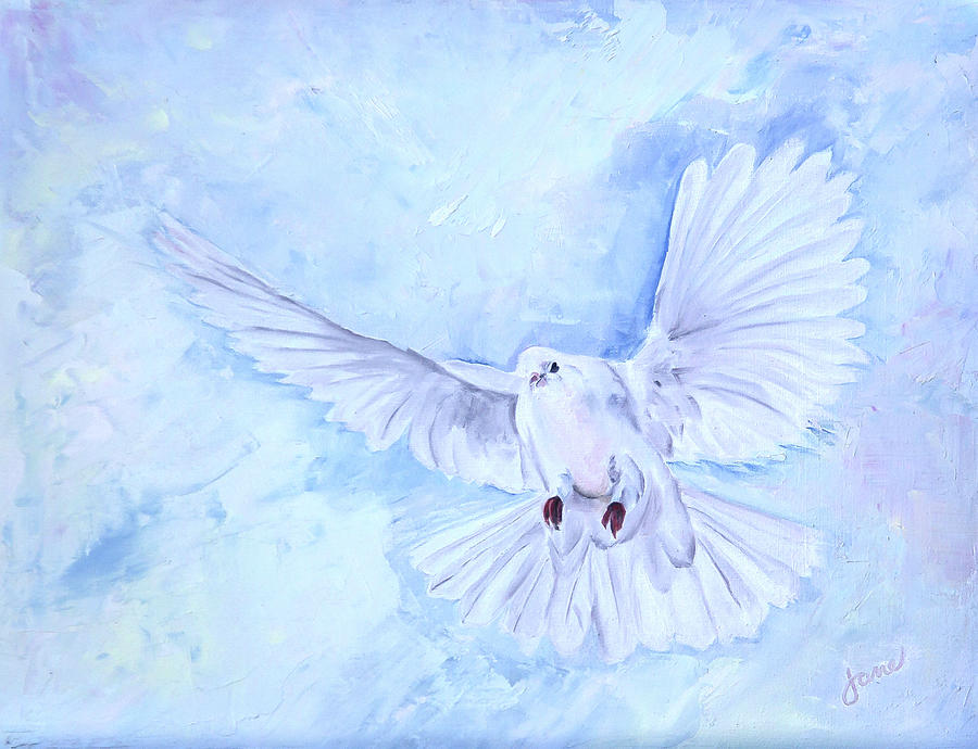 A Dove Descended Painting by Nila Jane Autry