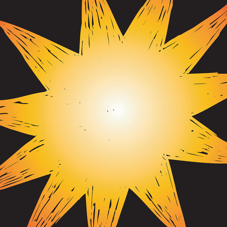 A drawing of an explosion Drawing by Jeff DeWeerd