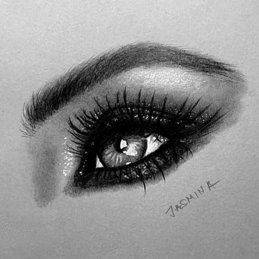 A Drawn Eye Drawing by Jasmina Susak - Fine Art America