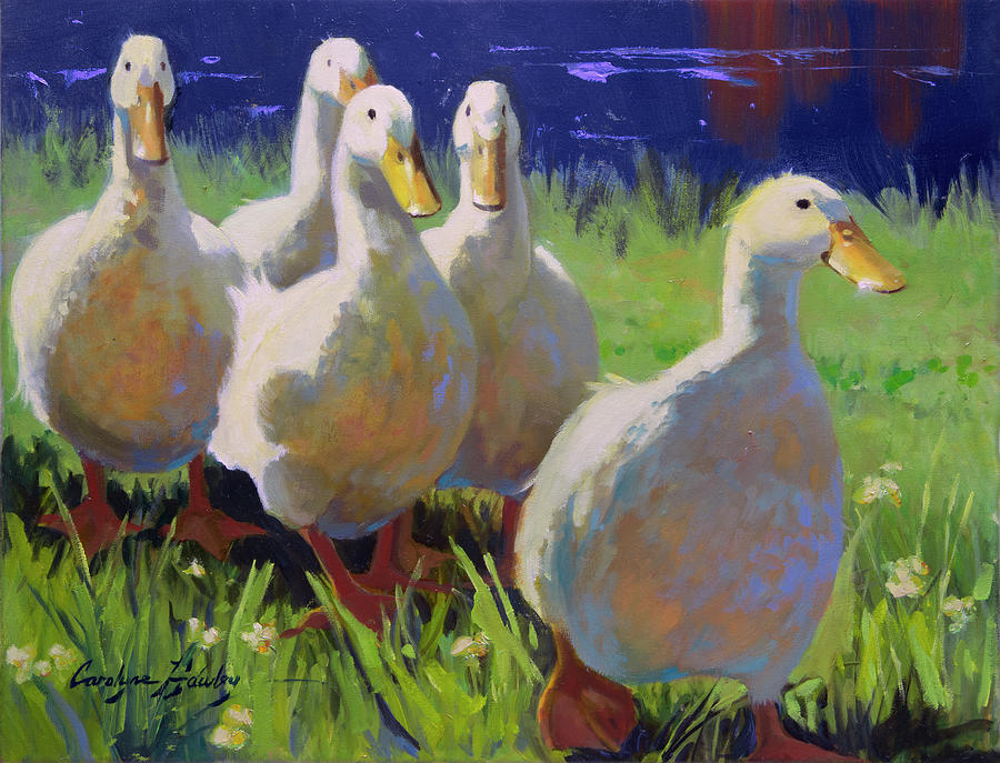 A Ducks Life Painting by Carolyne Hawley
