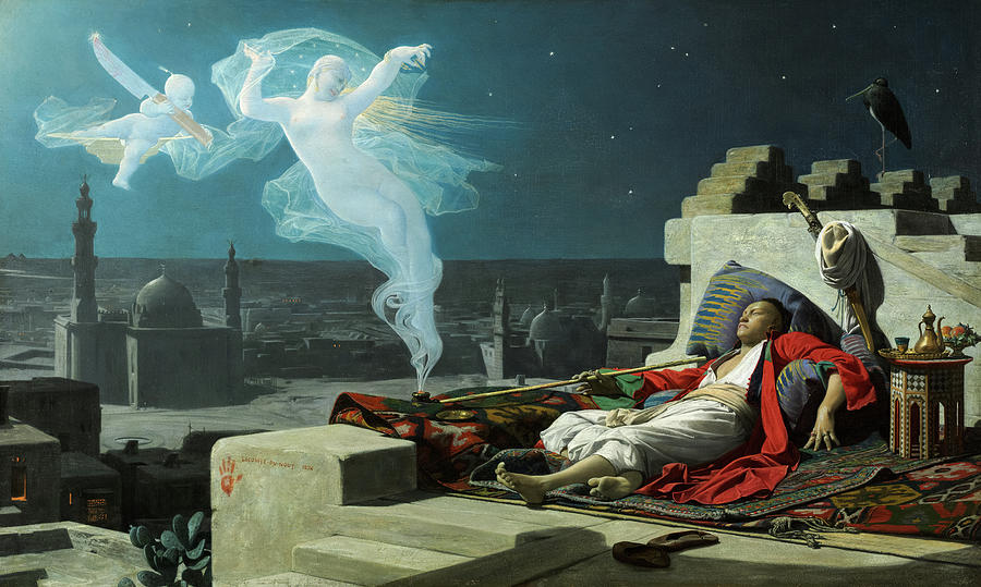 Fantasy Painting - A Eunuchs Dream by Jean Jules Antoine Lecomte du Nouy