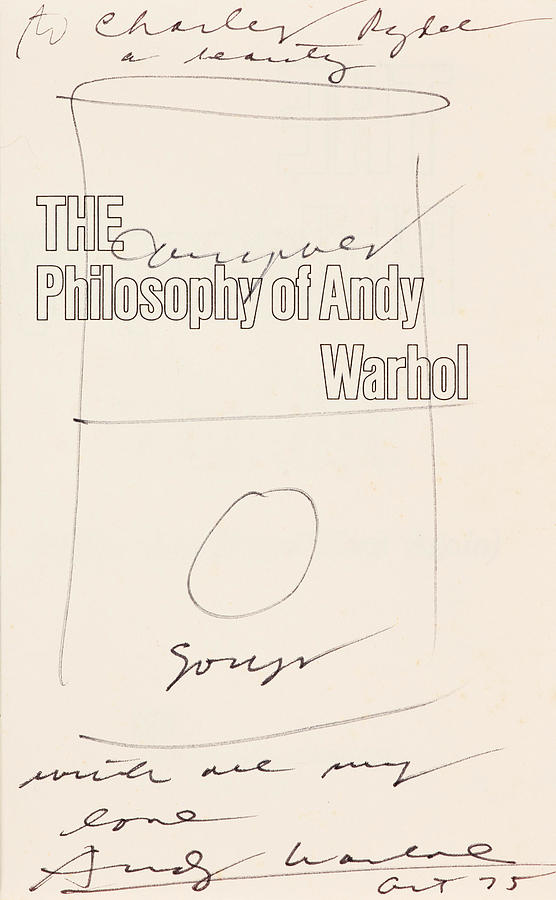 A FABULOUS WARHOL SOUP CAN DRAWING FOR CHARLES RYDELL. The Philosophy ...