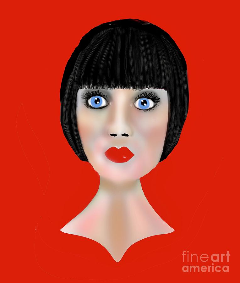 A face of beauty  Digital Art by Elaine Hayward