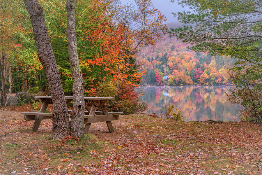 A Fall Morning on Mirror Lake Photograph by Penny Polakoff
