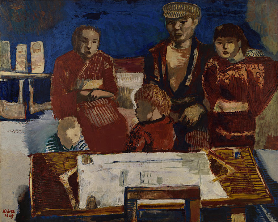 A Family Of The Master Painting By Kanji Maeta 