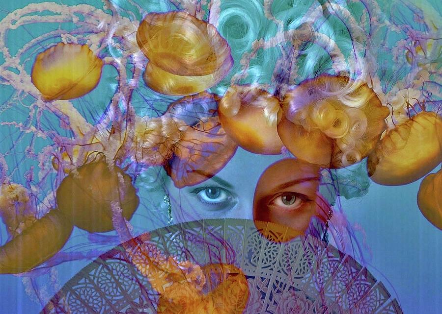 Abstract Photograph - A Fan of Jellyfish  by Marilyn MacCrakin