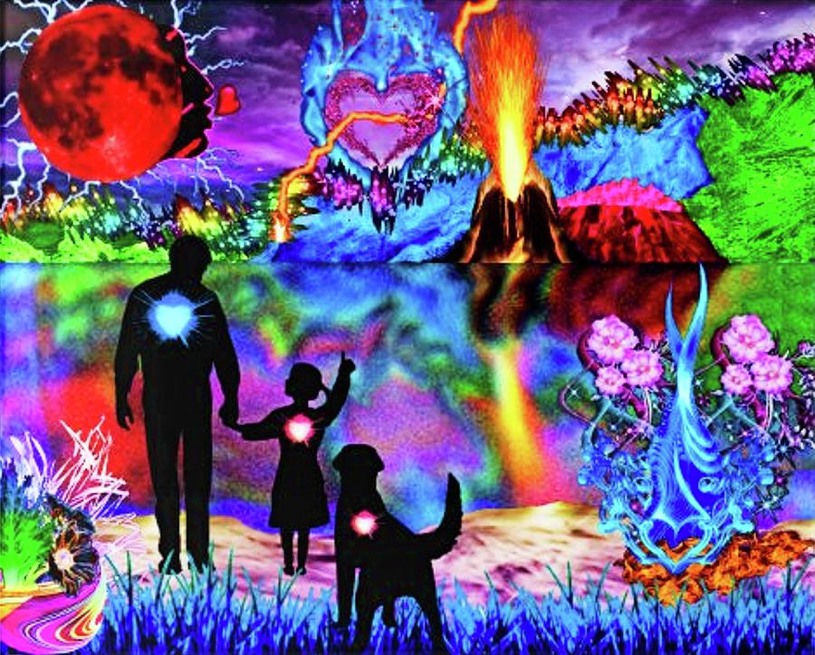 A Fathers Love Magical Manifestation Digital Art by Stephen Battel