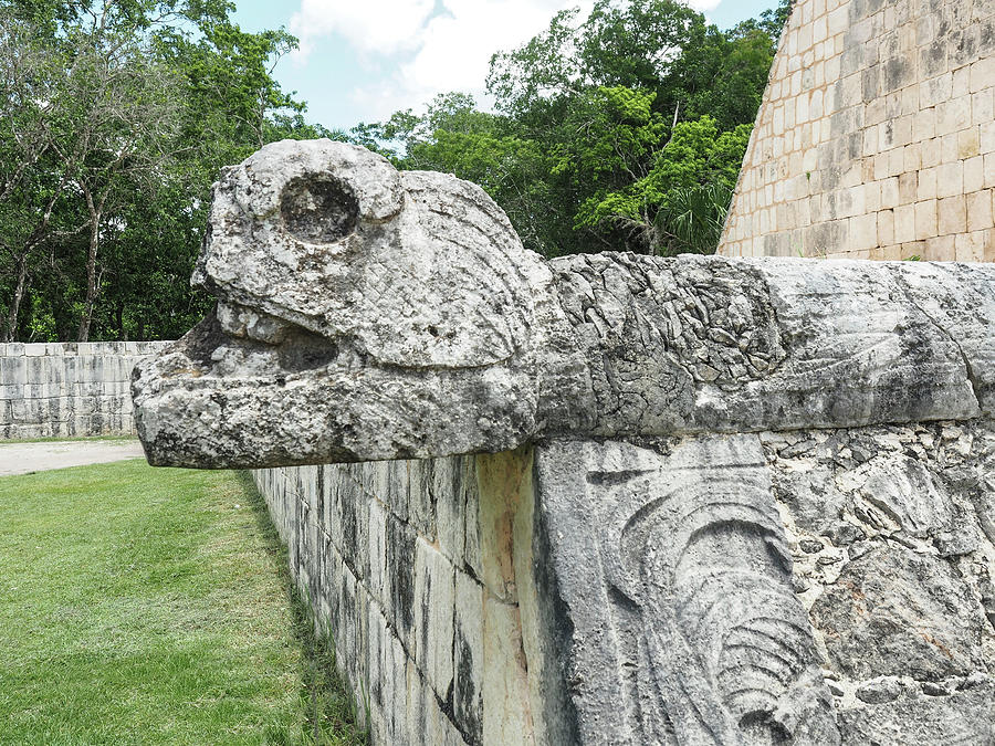 A Feathered Serpent Sculpture Photograph
